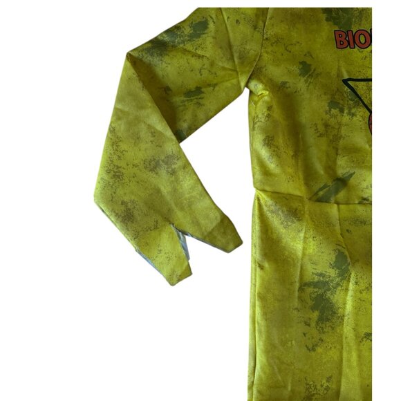 Spirit Halloween Biohazard Unit Costume Hazmat Jumpsuit Yellow Hood Child Size L - Picture 5 of 12